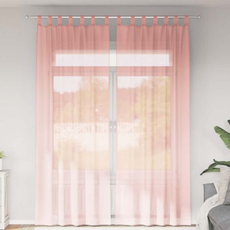 Voile Vorhänge mit Schlaufen 2 Stk. Rosa 140x260 cm vidaXL