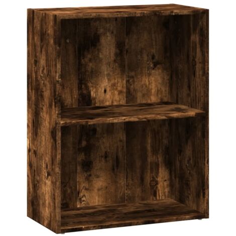 vidaXL Bücherregal Eichenholz geräuchert 60x30x77 cm Engineering Holz