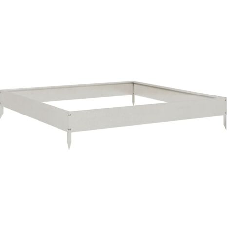 vidaXL Hochbeet 100x100x18,5 cm Edelstahl