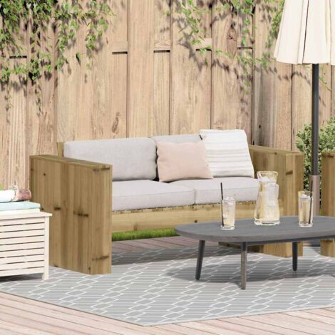 Garten Sofa 2-Sitzer 134x60x62 cm Behandeltes Kiefernholz vidaXL486872
