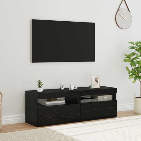 TV-Schränk 2 pcs Schwarz 60 x 35 x 40 cm Holzwerkstoff vidaXL
