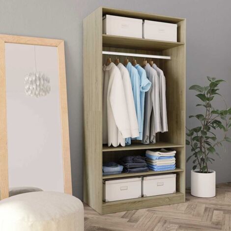 vidaXL Garderobe Eiche Sonoma 100x50x200 cm Holz