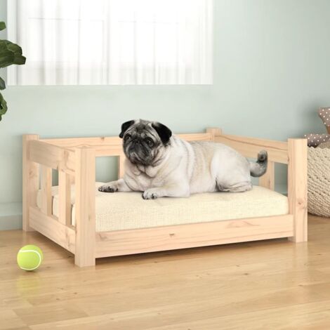 Hundebett 65,5x50,5x28 cm aus massivem Kiefernholz