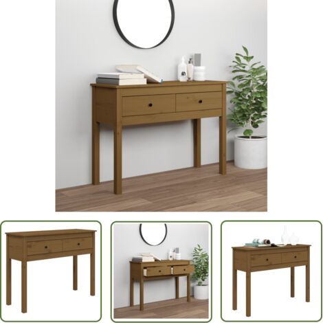 vidaXL Konsolentisch Honigbraun 100x35x75 cm Massivholz Kiefer