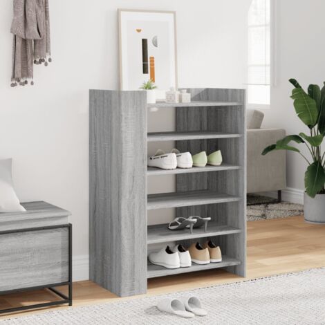 Schuhschrank Grau Sonoma 74,5x37,5x100 cm Holzwerkstoff vidaXL