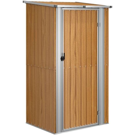 vidaXL Gartenhaus Braun 118,5x97x209,5 cm Verzinkter Stahl