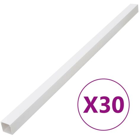 Installationsrohre 33x33 mm 30 m PVC vidaXL