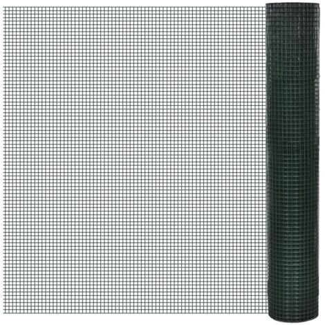 Verzinkter Drahtgitter mit PVC-Beschichtung 25 x 1 m Grün