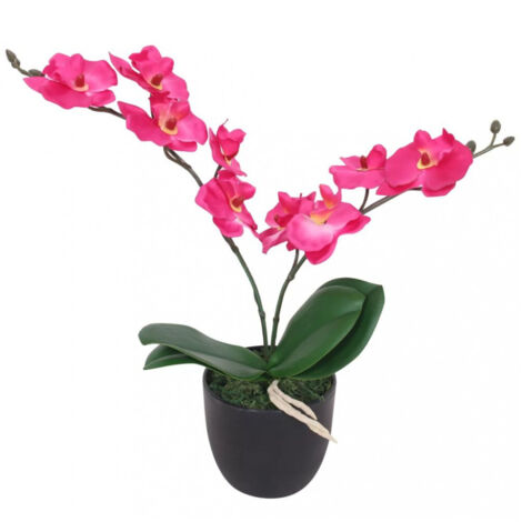 Künstliche Orchidee mit Topf 30 cm Rot vidaXL