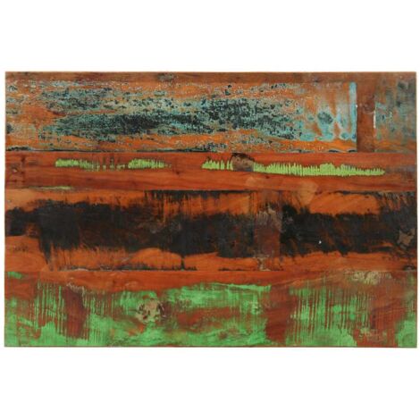 Rechteckige Tischplatte 60x90 cm 15-16 mm aus recyceltem Holz