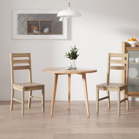 Esszimmerstühle 2 Stk. Massivholz Akazie vidaXL (1/5)