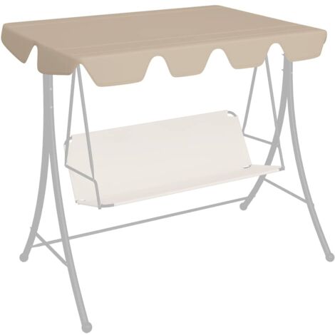 vidaXL Replacement Canopy for Garden Swing Beige 150/130x105/70 cm