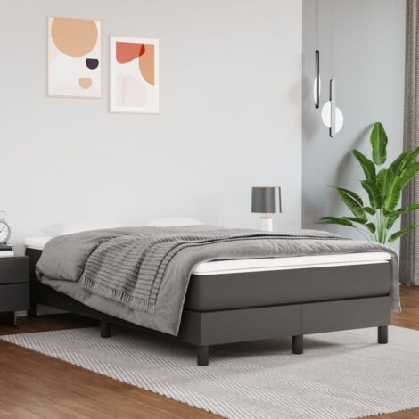Boxspringbettgestell Grau 120x200 cm Kunstleder vidaXL