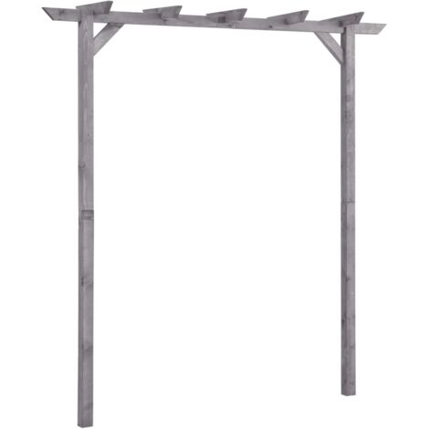 vidaXL Garten-Pergola Grau 200x40x205 cm Imprägniertes Kiefernholz