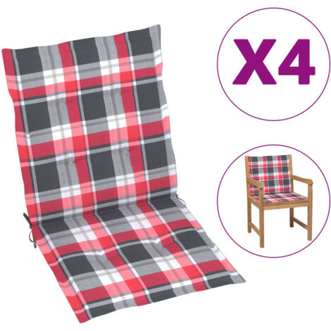 Gartenstuhlauflagen für Niedriglehner 4 Stk. 100x50x3 cm vidaXL