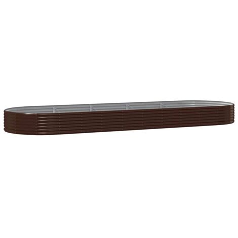 Hochbeet Verzinkter Stahl 450x140x36 cm Braun vidaXL
