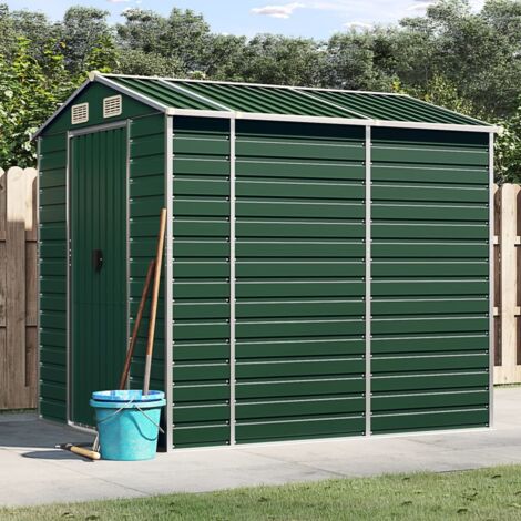 Gartenhaus Grün 191 x 215 x 198 cm Verzinkter Stahl vidaXL