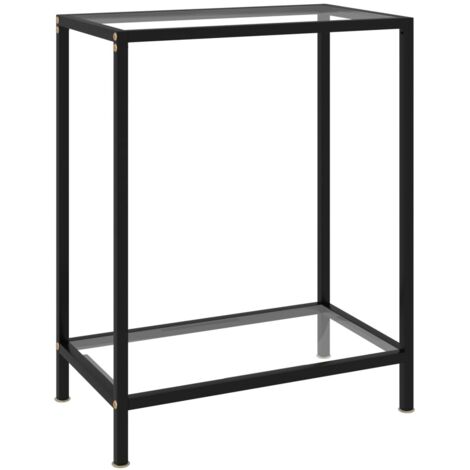 vidaXL Konsolentisch Transparent 60x35x75 cm Hartglas