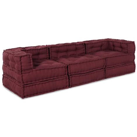 Modulares Sofa 3 pcs Kastanienbraun 70 x 70 x 56 cm Stoff vidaXL