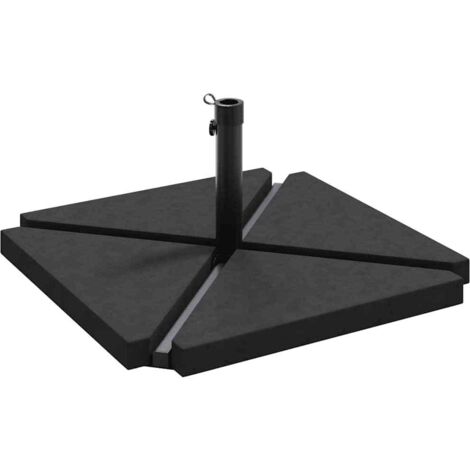 5-tlg. Sonnenschirmständer-Set Granit und Stahl vidaXL
