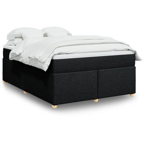 Boxspringbett mit Matratze Schwarz 140x200 cm Stoff vidaXL (1/5)