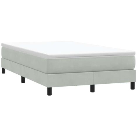 Boxspringbett ohne Matratze Hellgrau 120x210 cm Samt vidaXL