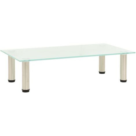 TV-Tisch 60x35x17 cm Satiniertes Hartglas vidaXL972016