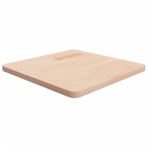 Tischplatte Quadratisch 50x50x2,5 cm Eichenholz Unbehandelt vidaXL