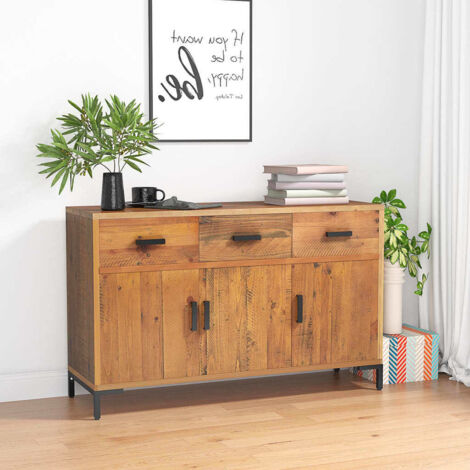 vidaXL Buffet Braun 110x35x70 cm Massivholz Kiefer