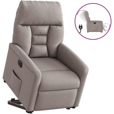 Relaxsessel mit Aufstehhilfe Elektrisch Taupe Stoff vidaXL (1/5)