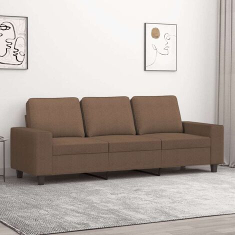3-Sitzer Sofa Braun 180 cm Stoff