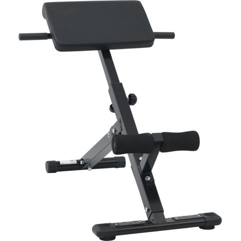 Hyperextensionsbank Schwarz 101 x 70 x 71 cm vidaXL