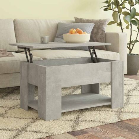 vidaXL Wohnzimmertisch Grau Beton 79x49x41 cm Ingenieurholz