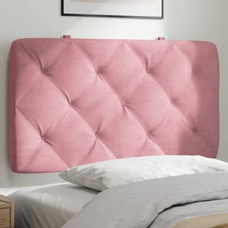 Kopfteil-Kissen Rosa 90 cm Samt vidaXL