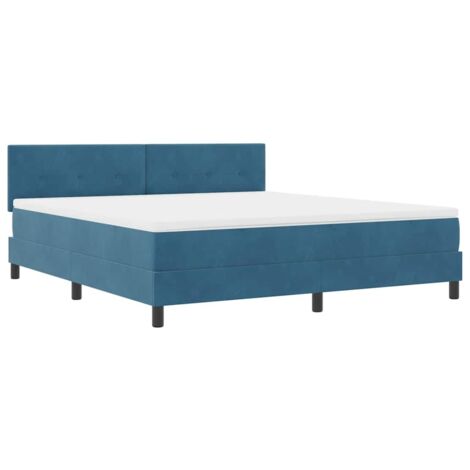 Boxspringbett mit Matratze Dunkelblau 180 x 200 cm Stoff vidaXL