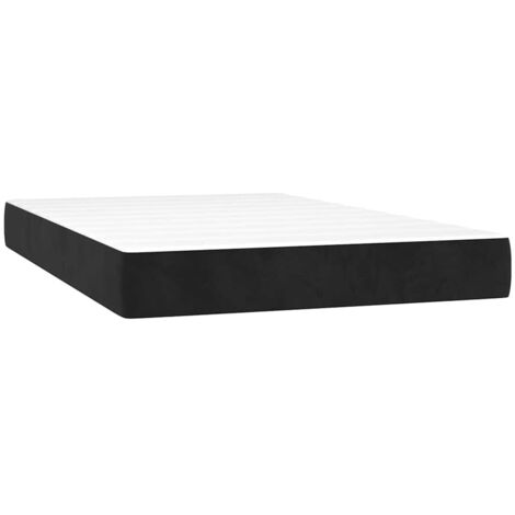 vidaXL Taschenfederkernmatratze Schwarz 120x220x20 cm Samt