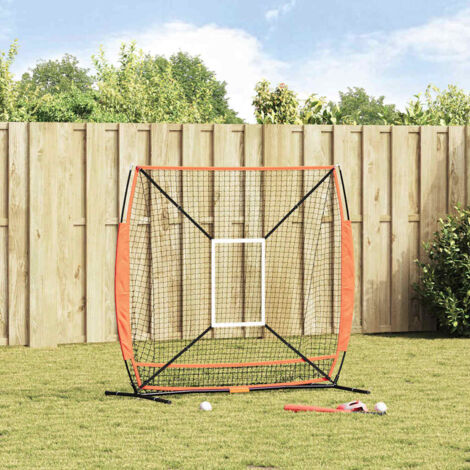 Baseball-Übungsnetz Schwarz 180 x 59.5 x 152.5 cm Polyester vidaXL