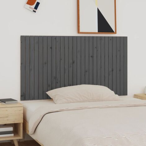Wand-Kopfteil Grau 166x3x90 cm Massivholz Kiefer vidaXL