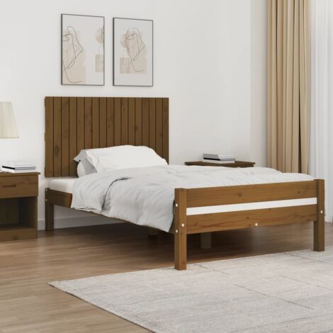 Wandkopfteil Honigholz 108x3x60 cm Massivholz Kiefer