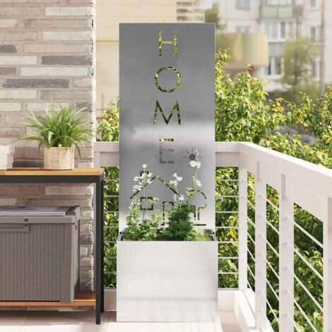 Garten Sichtschutz-Leinwand Silber 50 x 140 cm Edelstahl vidaXL