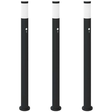 Pollerleuchten mit Sensor 3er 110 cm Edelstahl IP44 vidaXL (1/5)