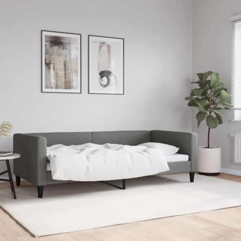 vidaXL Tagesbett Grau 90x190 cm Stoff