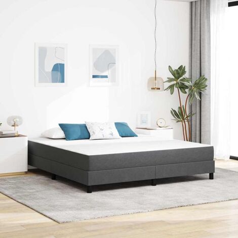 Bettmatratze mit Matratze Grau 180 x 200 cm Stoff vidaXL