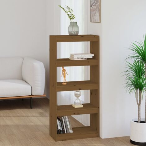 Bücherregal/Raumteiler Honigbraun 60x30x135,5 cm Kiefernholz vidaXL