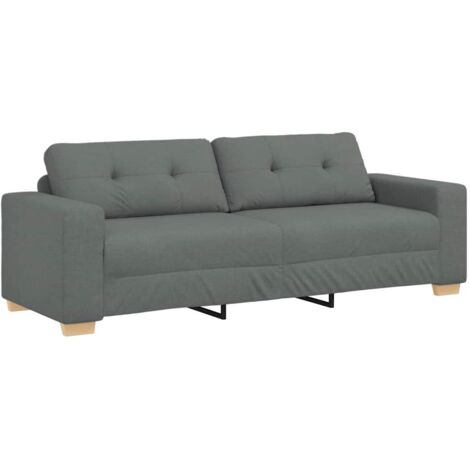 3-Sitzer-Sofa Dunkelgrau 180 cm Stoff vidaXL