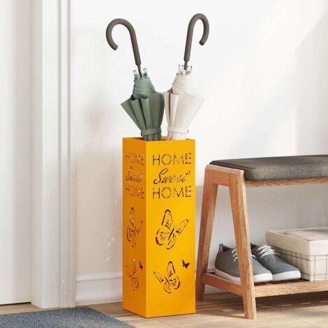 Sonnenschirmhalter Senf 15,5 x 15,5 x 49 cm Metall vidaXL
