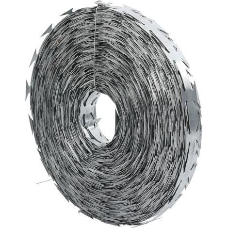 Rasierdraht Silber 5000 x 1,9 cm Verzinkter Stahl vidaXL