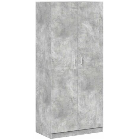 Garderobe Grau Beton 90x52x200 cm Ingenieurholz