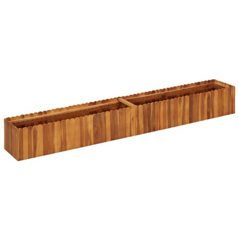 Garten-Hochbeet 200x30x25 cm Massivholz Akazie vidaXL