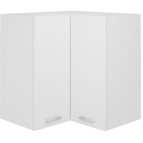 vidaXL Eckhängeschrank Weiß 57x57x60 cm Holz